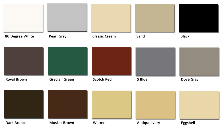 A Best Gutters - gutter color swatches